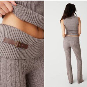 Frankie's Bikinis Fleur Cable Pants size M NWT Black or Gray